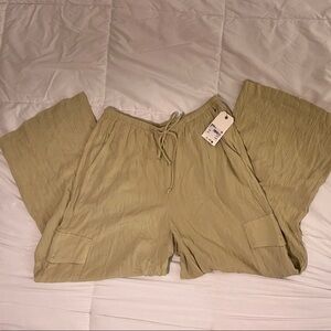 Billabong Beach Babe Cargo- Beige Elastic Waist Pants